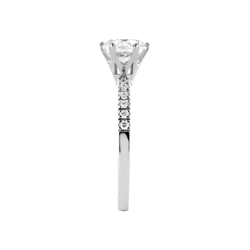 Diamantring Salzburg in Platin - von Seite Diamantring Salzburg in Platin - von Seite
