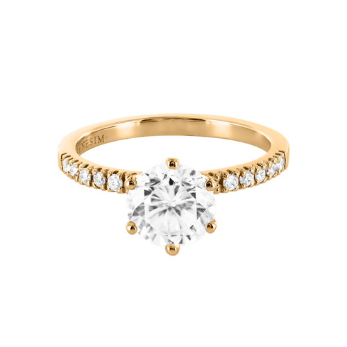 Diamantring Salzburg in Roségold - liegend