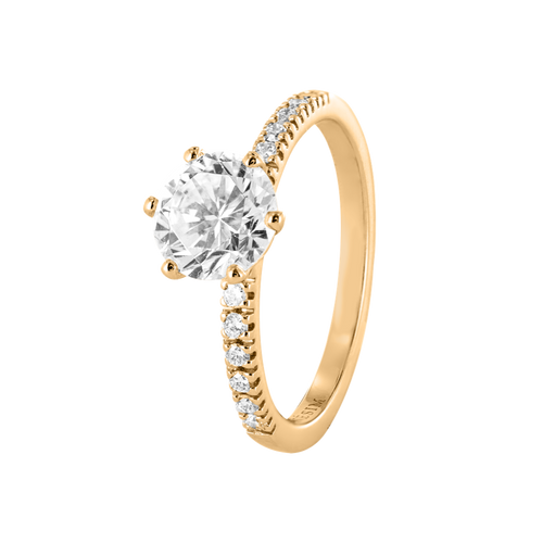 Diamantring Salzburg in Roségold - diagonal