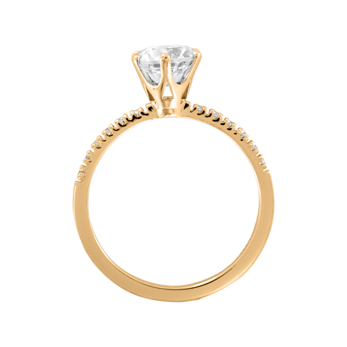 Diamantring Salzburg in Roségold - von vorne Diamantring Salzburg in Roségold - von vorne