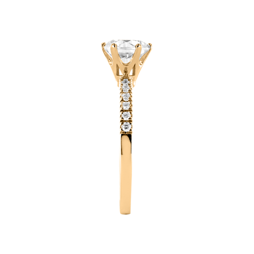 Diamantring Salzburg in Roségold - von Seite Diamantring Salzburg in Roségold - von Seite