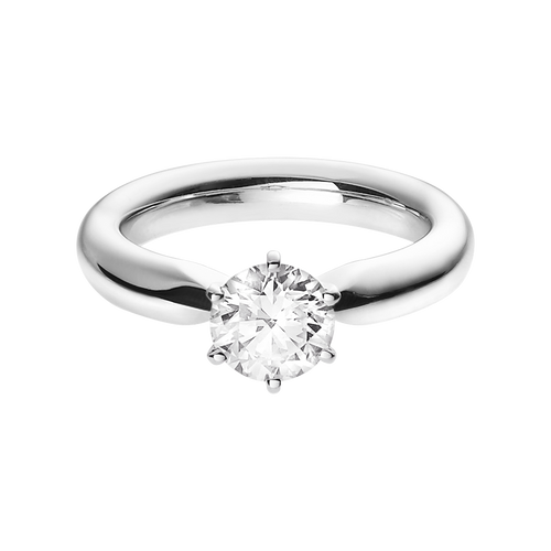 Diamantring Santiago in Platin - liegend
