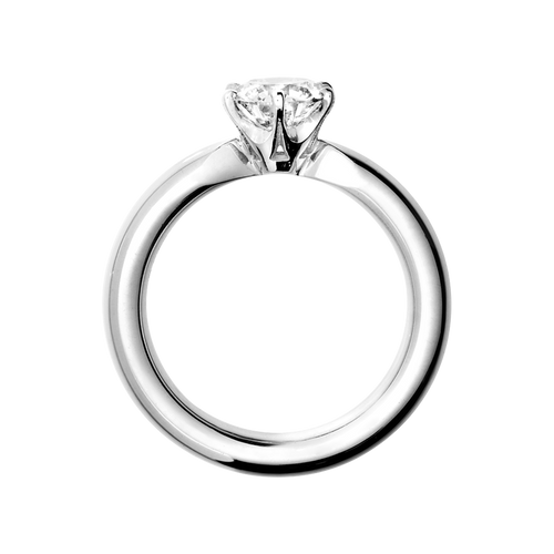 Diamantring Santiago in Platin - von vorne Diamantring Santiago in Platin - von vorne