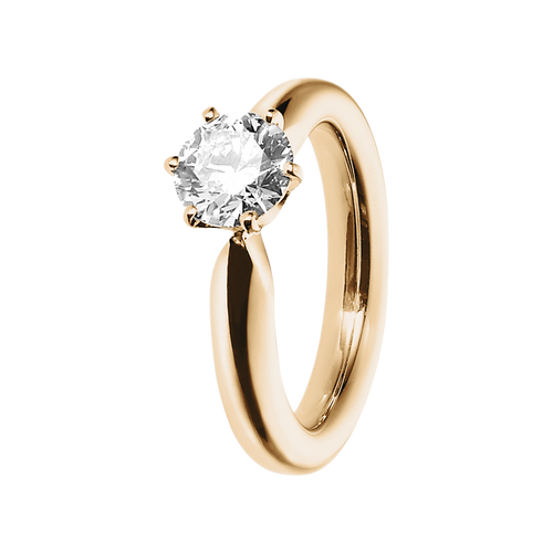 Diamantring Santiago in Roségold - diagonal