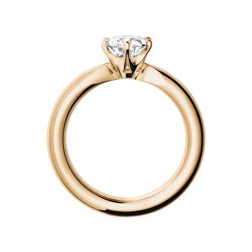 Diamantring Santiago in Roségold - von vorne Diamantring Santiago in Roségold - von vorne