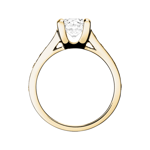 Diamantring Starnberg in Gelbgold - von vorne Diamantring Starnberg in Gelbgold - von vorne