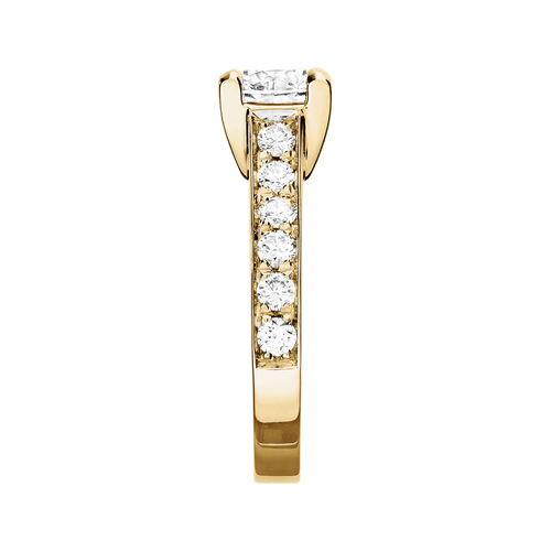 Diamantring Starnberg in Gelbgold - von Seite Diamantring Starnberg in Gelbgold - von Seite