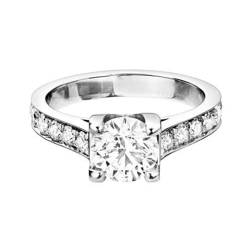 Diamantring Starnberg in Platin - liegend