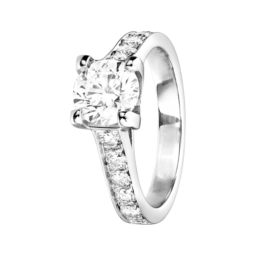 Diamantring Starnberg in Platin - diagonal