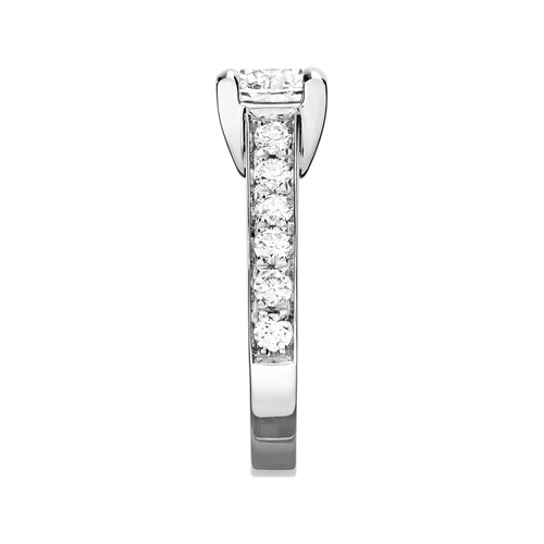 Diamantring Starnberg in Platin - von Seite Diamantring Starnberg in Platin - von Seite