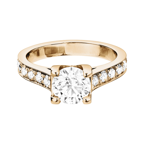 Diamantring Starnberg in Roségold - liegend