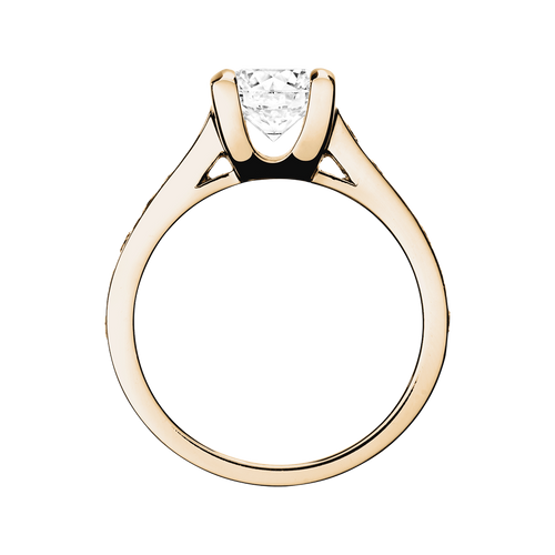 Diamantring Starnberg in Roségold - von vorne Diamantring Starnberg in Roségold - von vorne