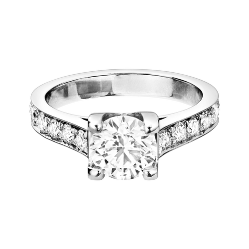 Diamond Ring Starnberg in White Gold - liegend