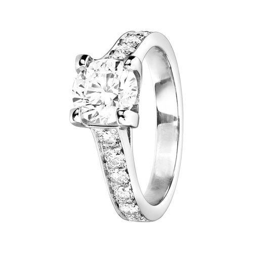 Diamond Ring Starnberg in White Gold - diagonal