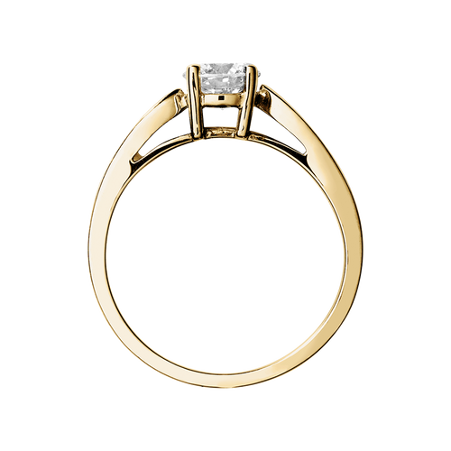 Diamantring Vancouver in Gelbgold - von vorne Diamantring Vancouver in Gelbgold - von vorne