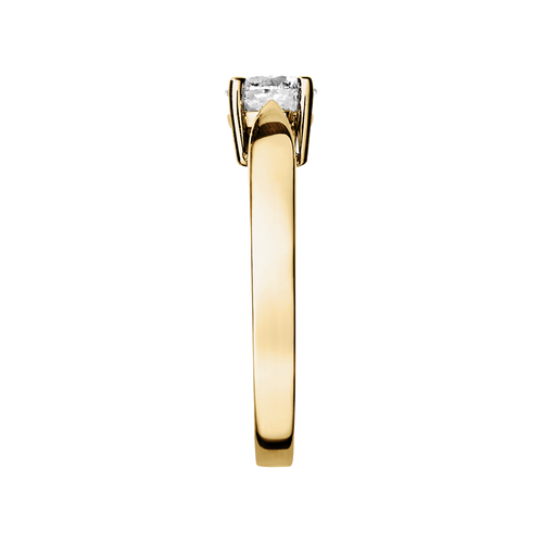 Diamantring Vancouver in Gelbgold - von Seite Diamantring Vancouver in Gelbgold - von Seite