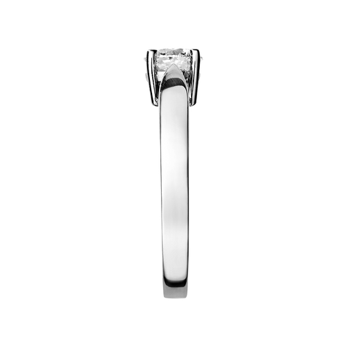 Diamantring Vancouver in Platin - von Seite Diamantring Vancouver in Platin - von Seite