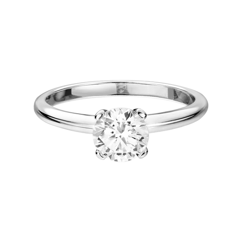 Solitaire Ring Berlin in White Gold - liegend