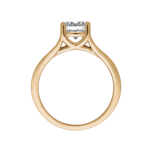 Solitärring Milano in Roségold - von vorne Solitärring Milano in Roségold - von vorne