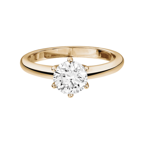 Solitärring New York in Roségold - liegend