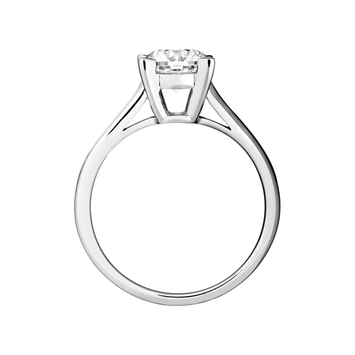 Engagement Ring Gstaad in White Gold - von vorne
