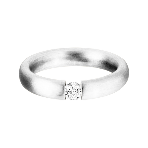 Engagement Ring Menorca in White Gold - liegend