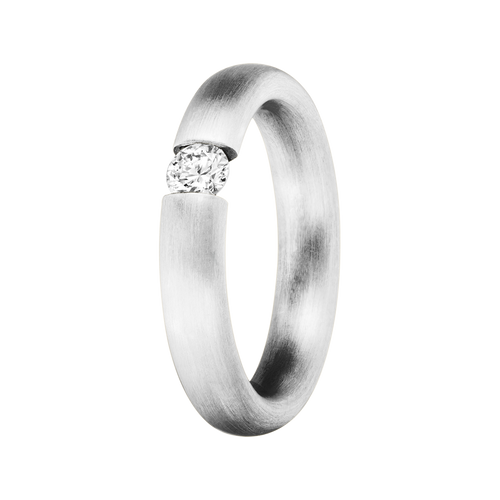 Engagement Ring Menorca in White Gold - diagonal