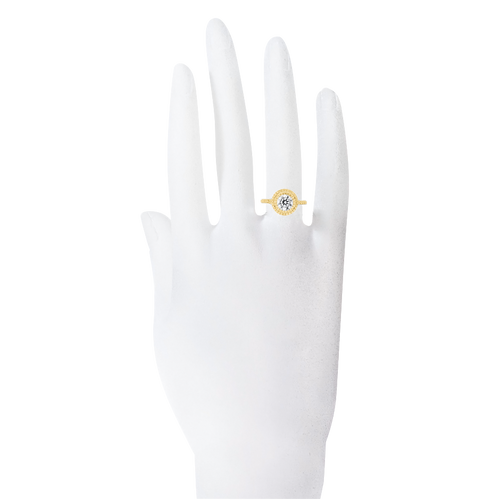 Verlobungsring Miami in Gelbgold - an Hand