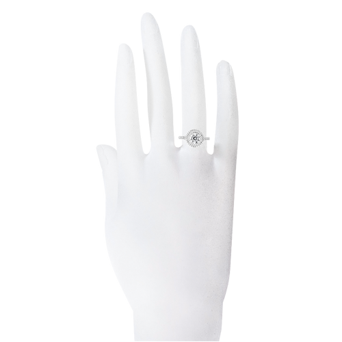 Verlobungsring Miami in Platin - an Hand