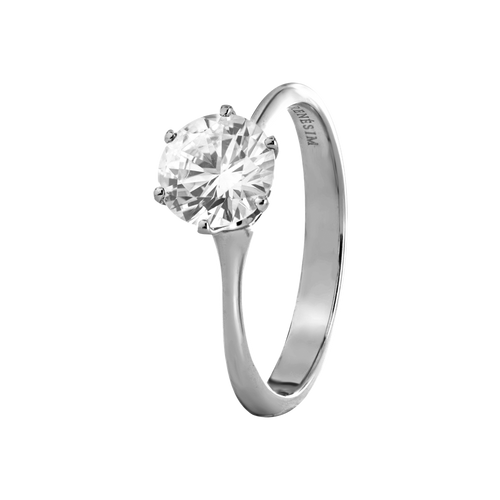 Engagement Ring Palma in White Gold - diagonal