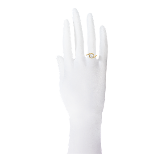 Verlobungsring St. Petersburg in Gelbgold - an Hand
