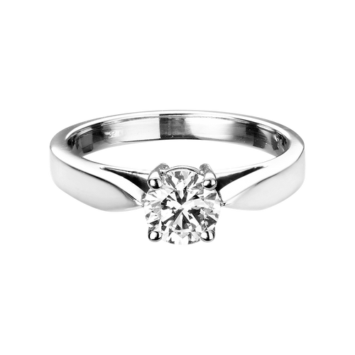 Engagement Ring Vancouver in White Gold - liegend