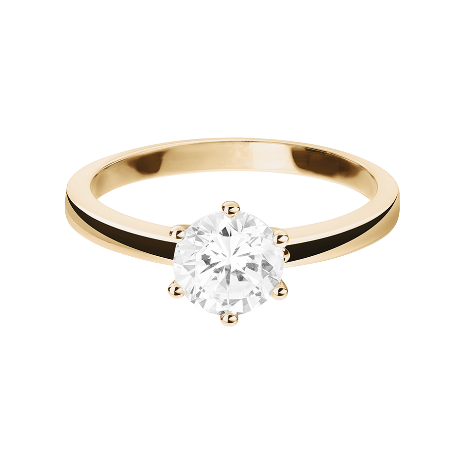 Brilliant Ring Barcelona in White Rose Gold