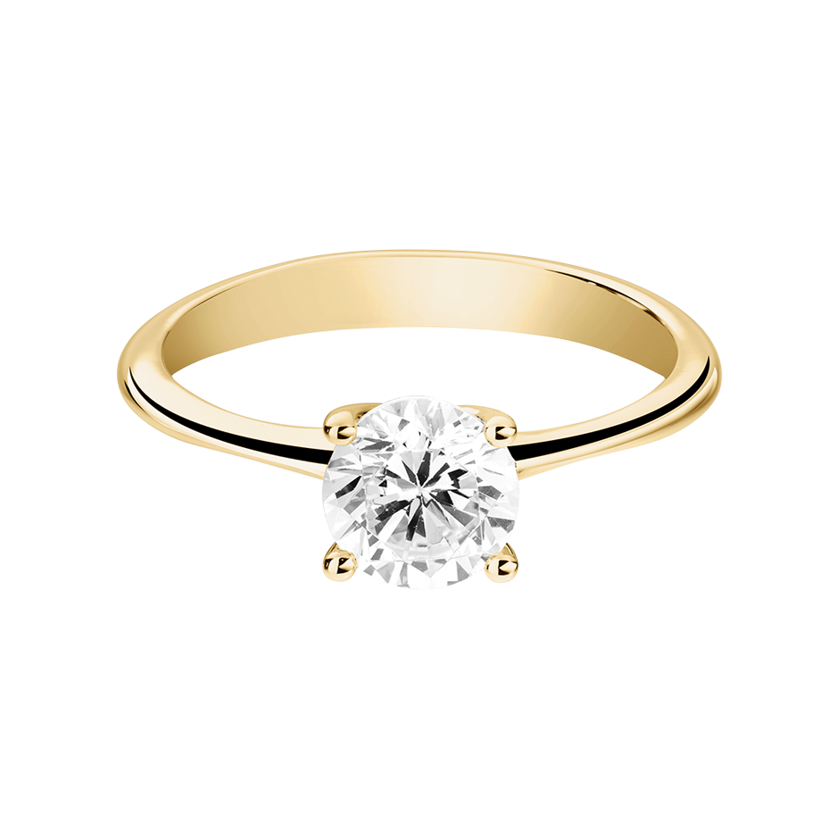 Brilliant Ring Basel in White Yellow Gold