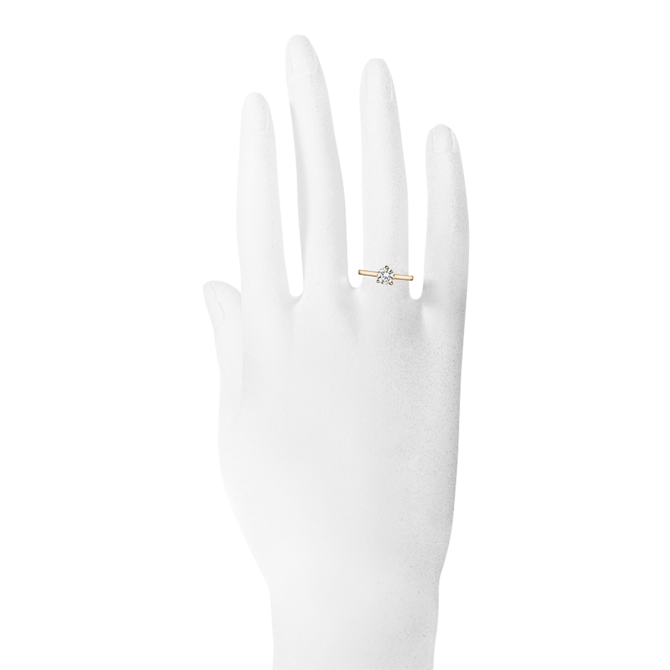 Brillantring Copenhagen in Roségold - an Hand