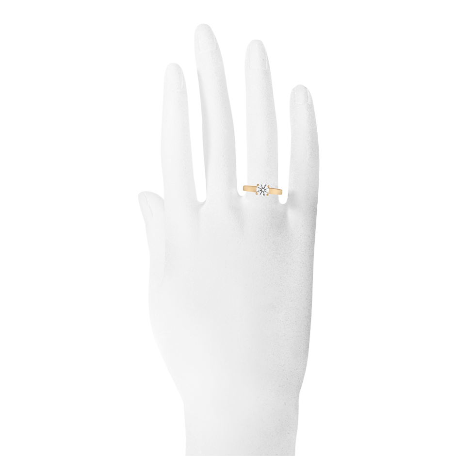 Brillantring Dublin in Roségold - an Hand