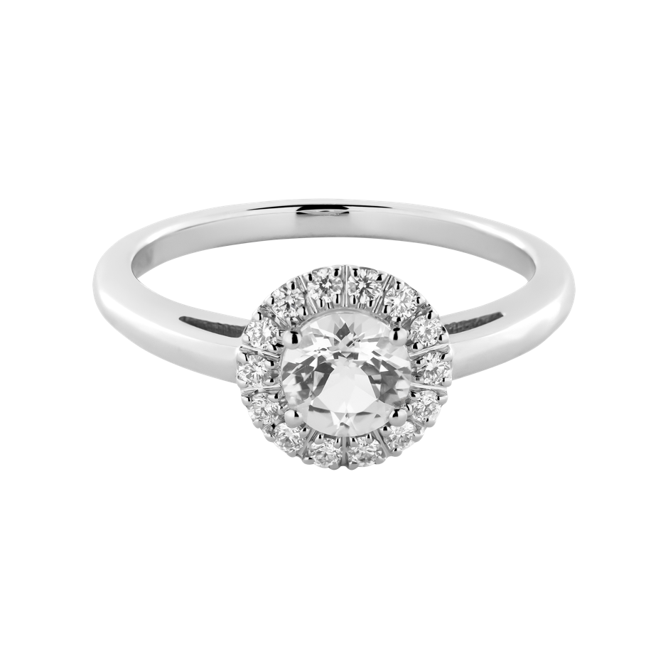 Brilliant Ring Hongkong in White Platinum