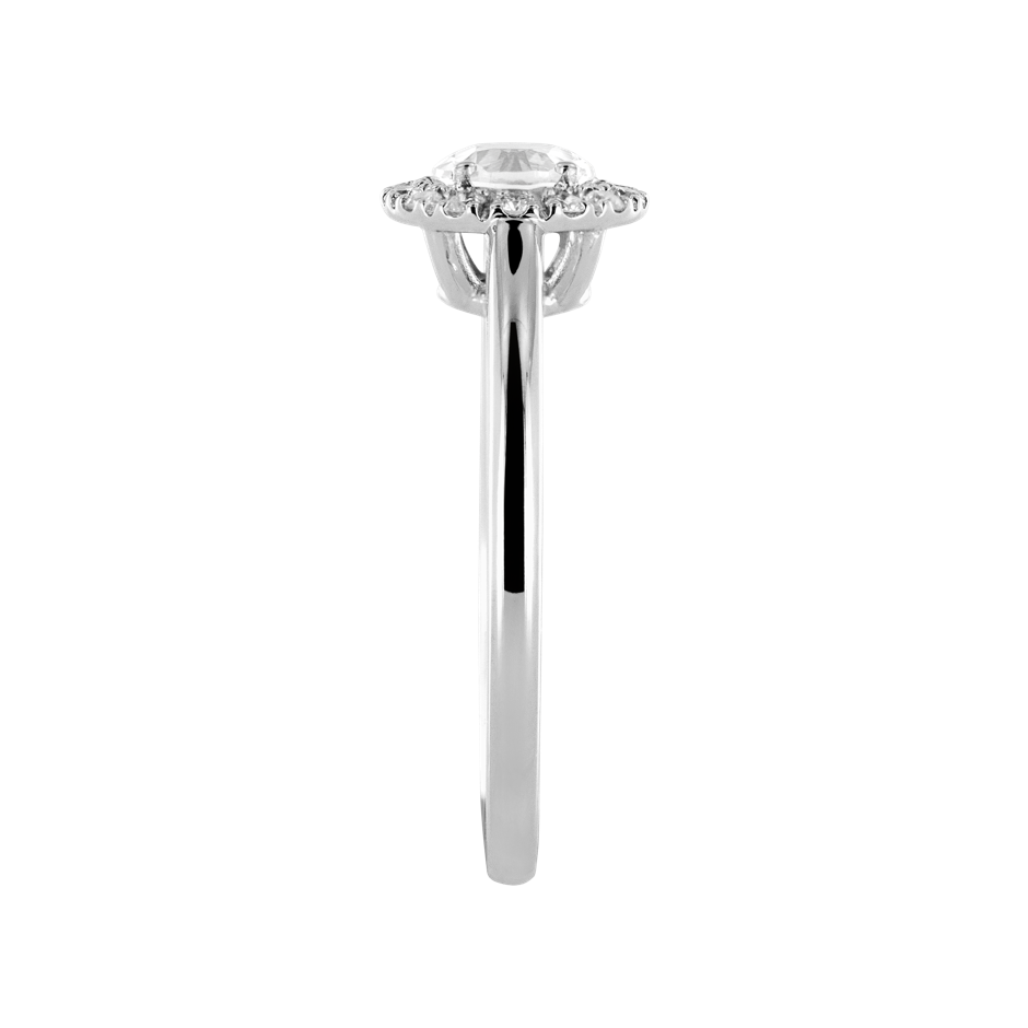 Brillantring Hongkong in Platin - von Seite