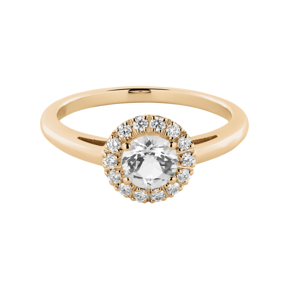 Brilliant Ring Hong Kong in White Rose Gold