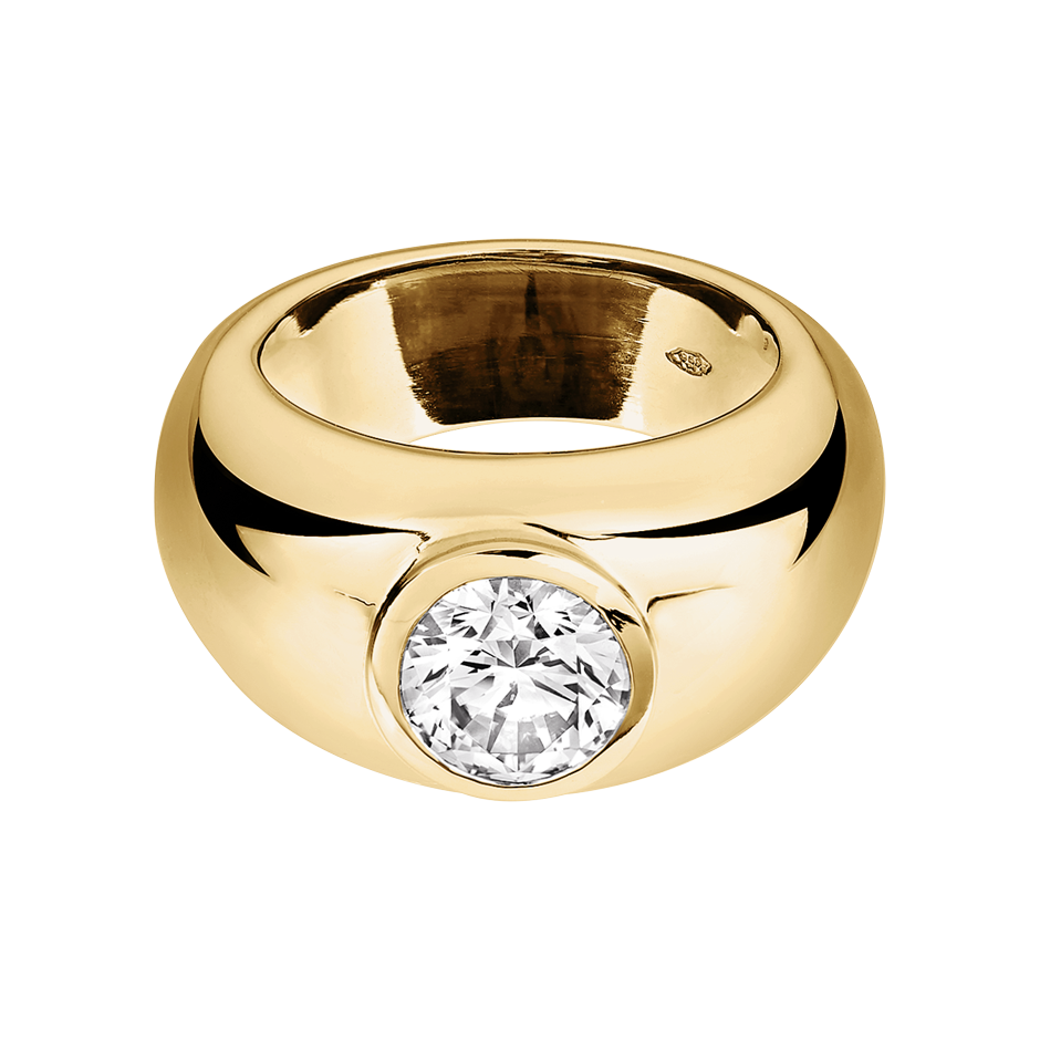 Brilliant Ring Lyon in White Yellow Gold