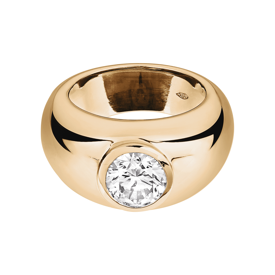 Brilliant Ring Lyon in White Rose Gold
