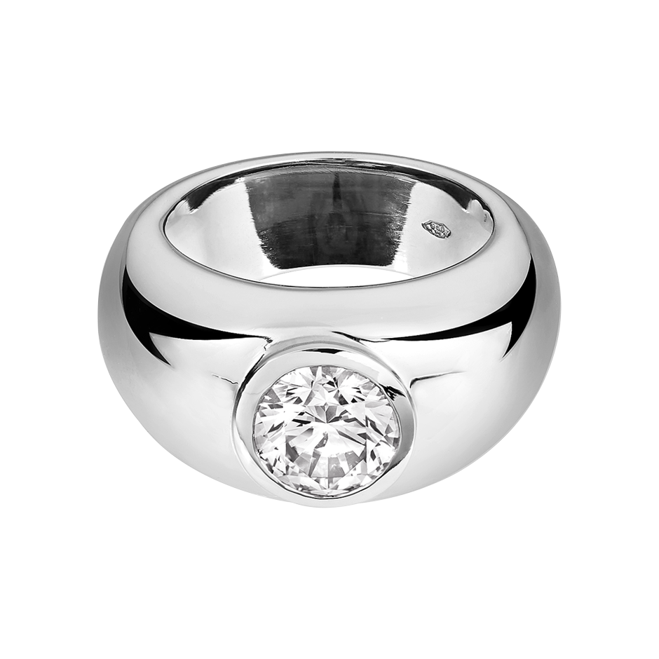 Brilliant Ring Lyon in White White Gold