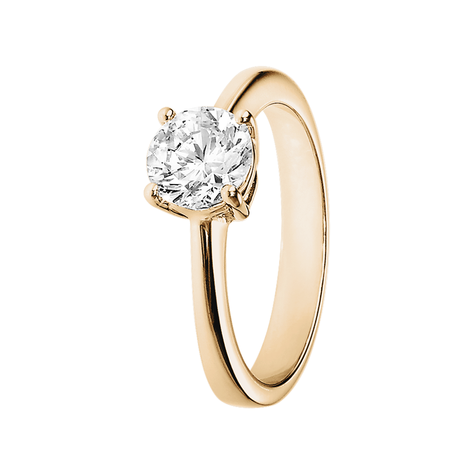 Brillantring Madrid in Roségold - diagonal