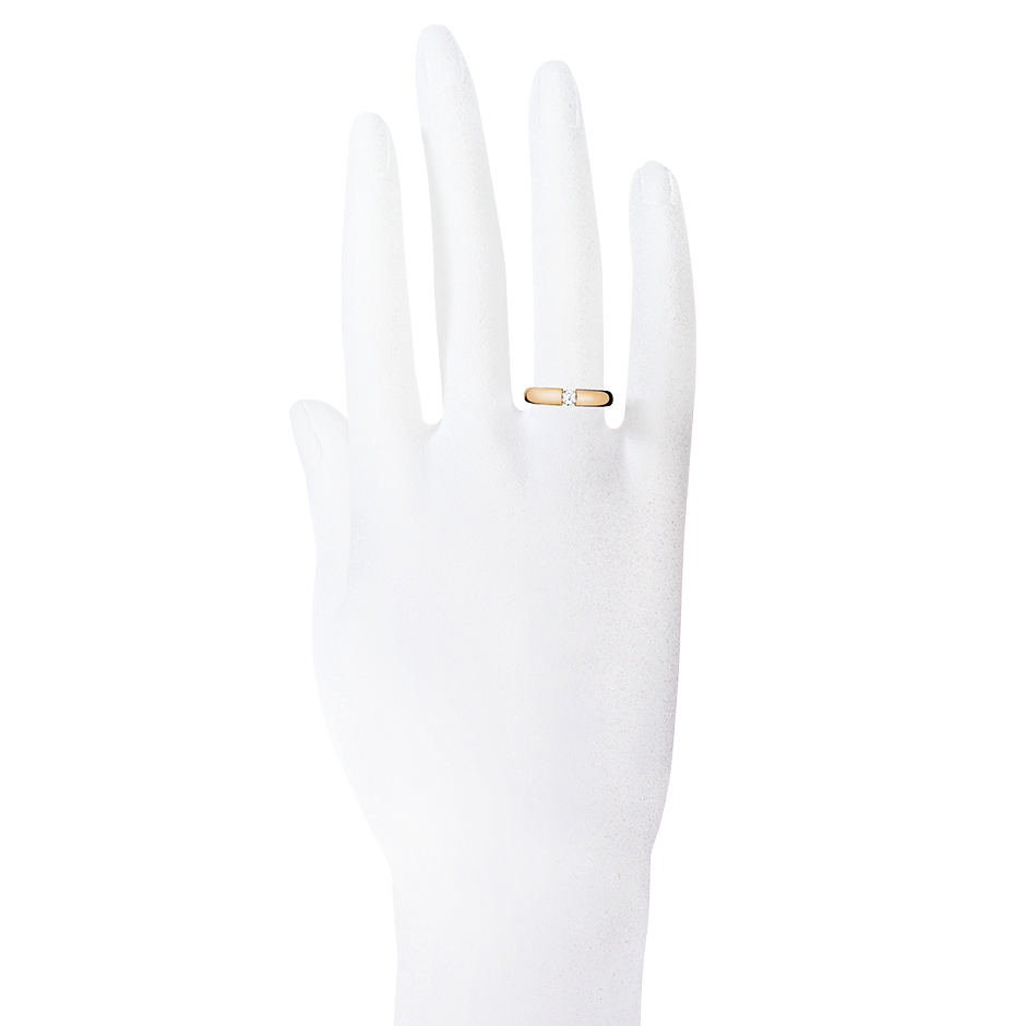 Brillantring Mallorca in Roségold - an Hand