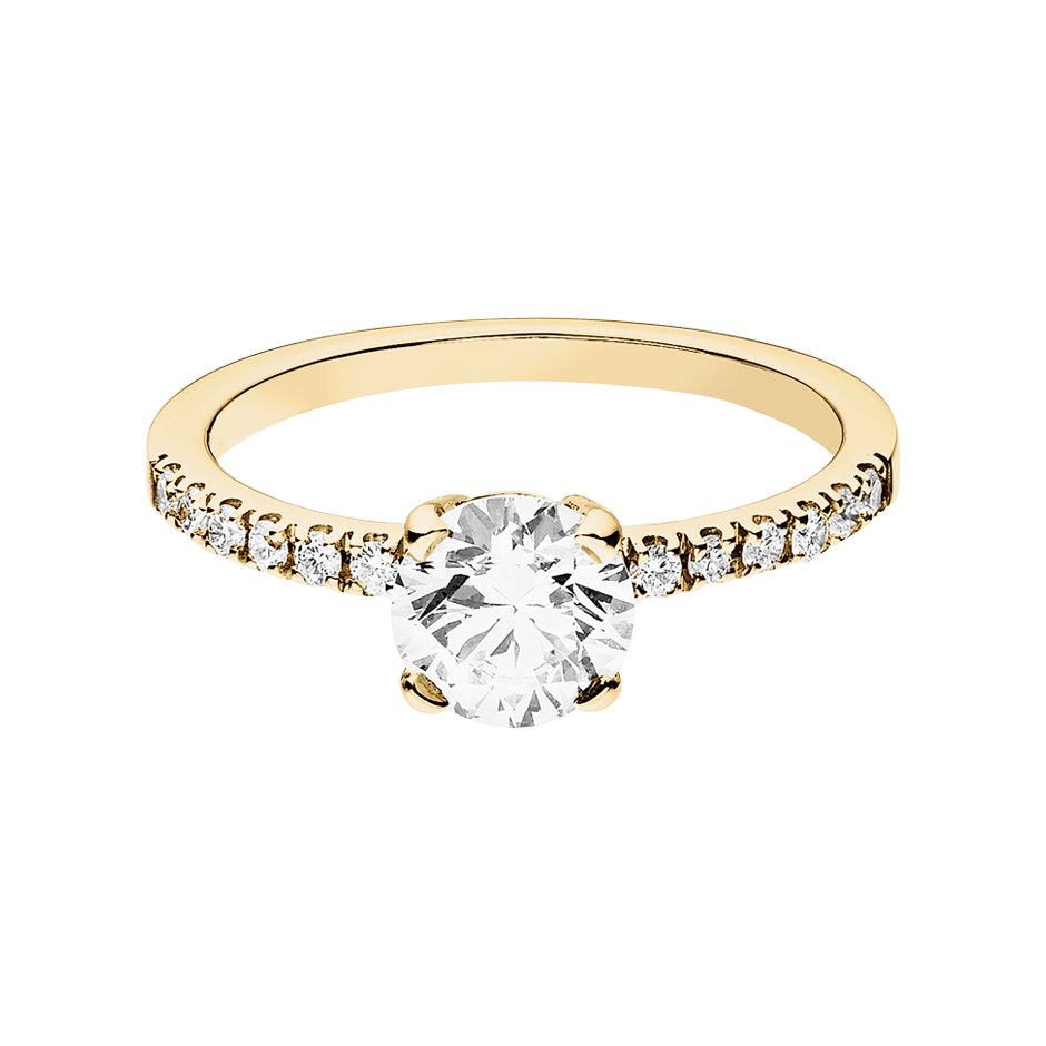 Brilliant Ring Melbourne in White Yellow Gold