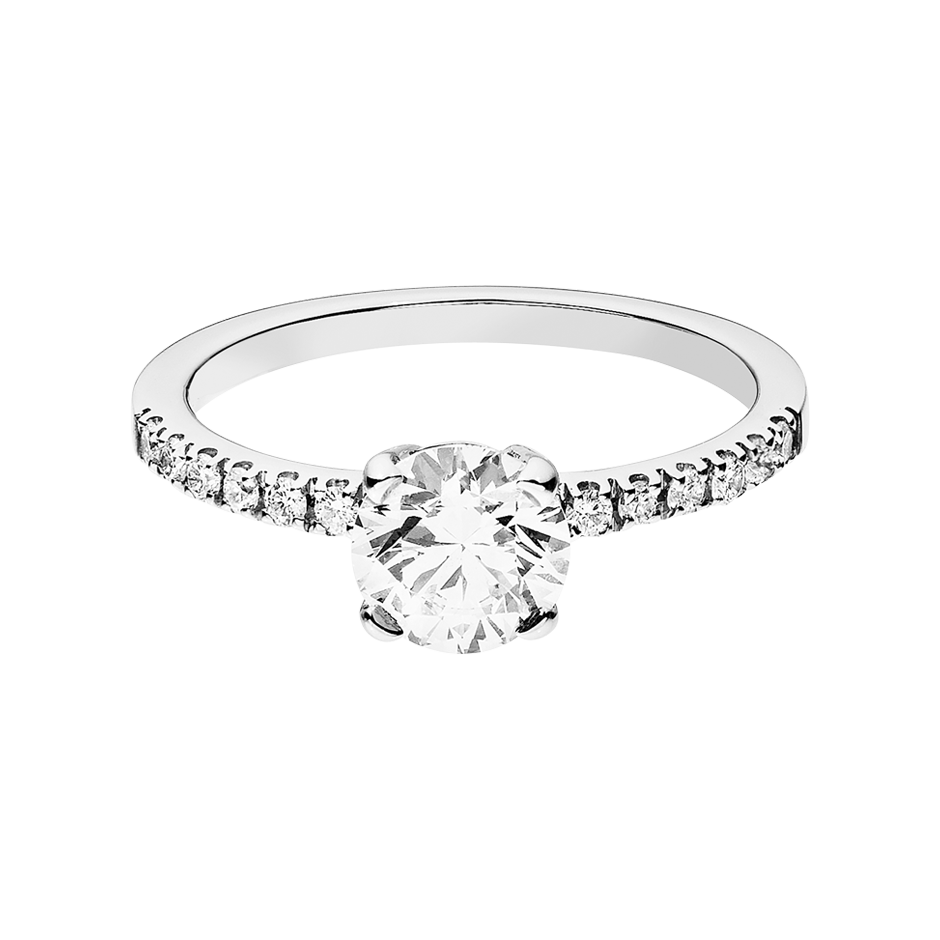 Brilliant Ring Melbourne in White Platinum