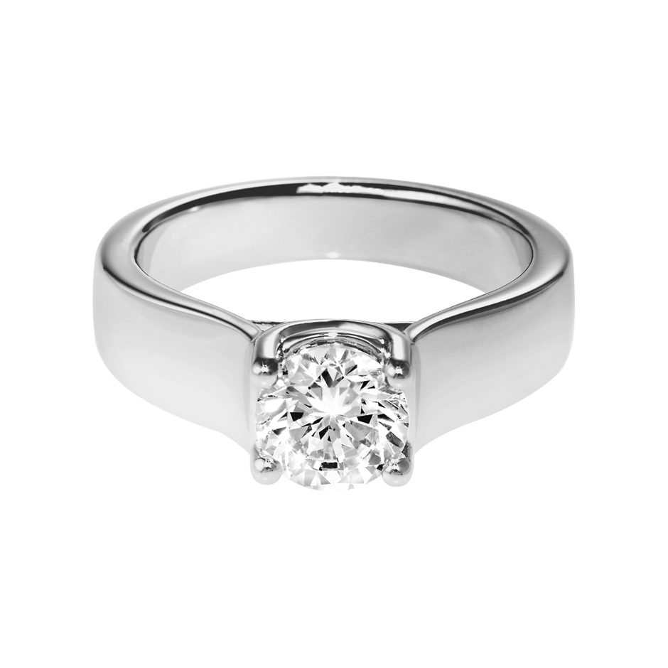 Brilliant Ring Milano in White Platinum