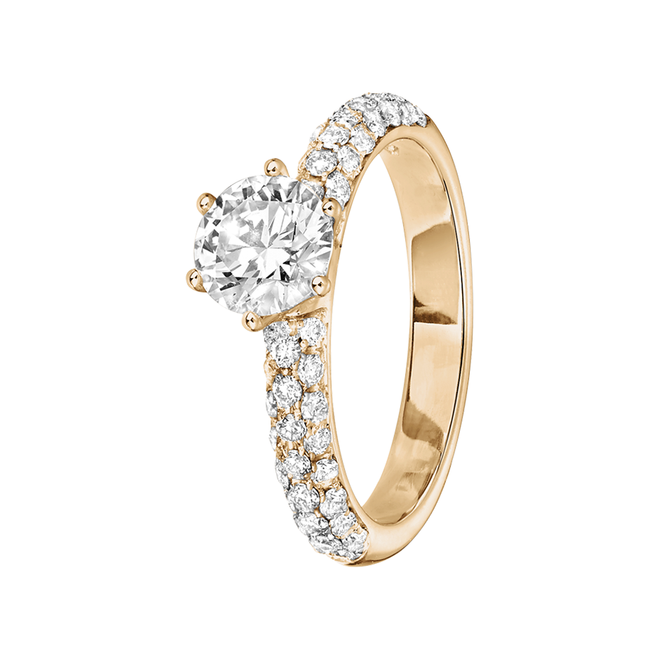 Brillantring Moscow in Roségold - diagonal