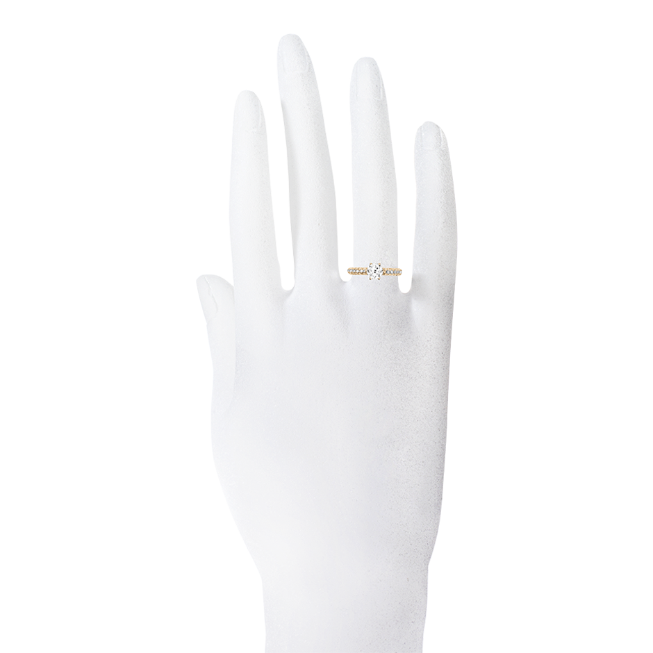 Brillantring Moscow in Roségold - an Hand