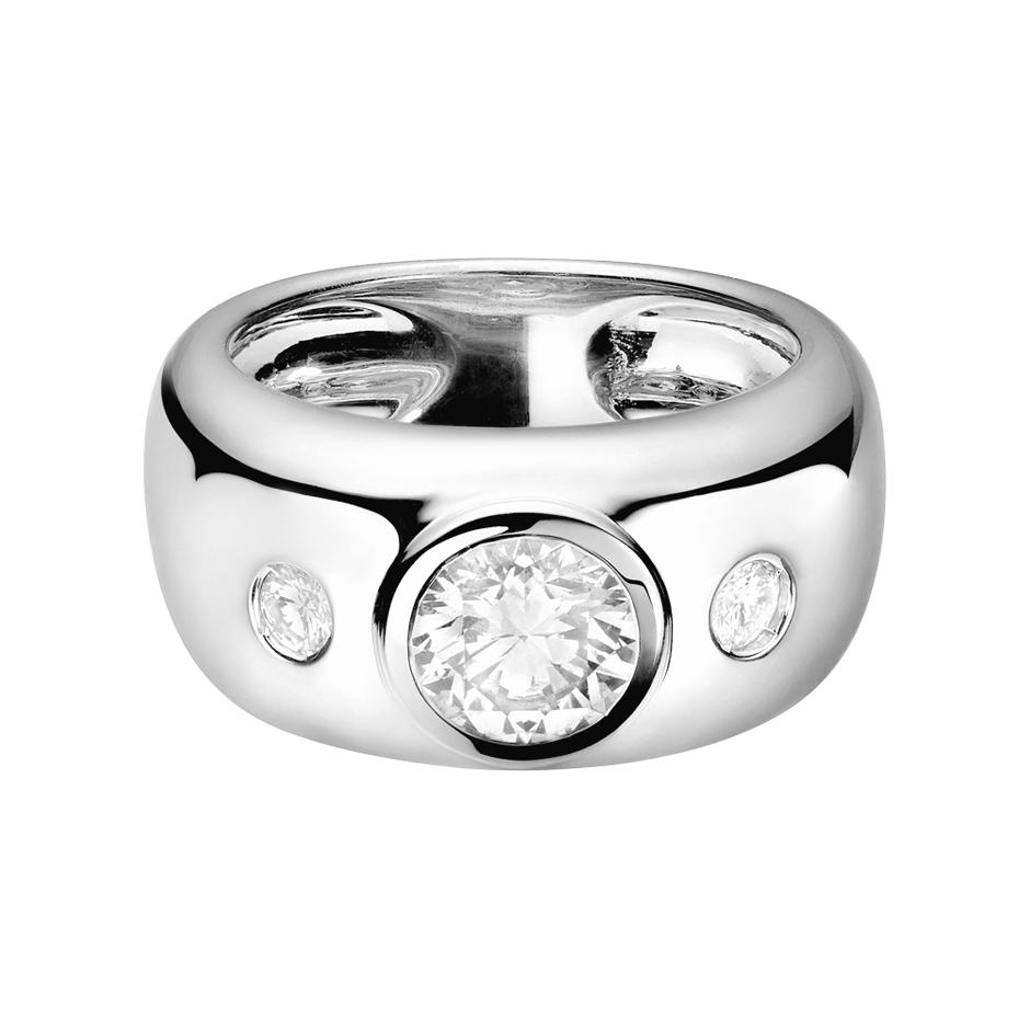 Bague brillant Naples en Or Platine